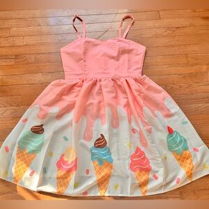 NEW - Ladies Ice Cream Cone Retro Style Dress